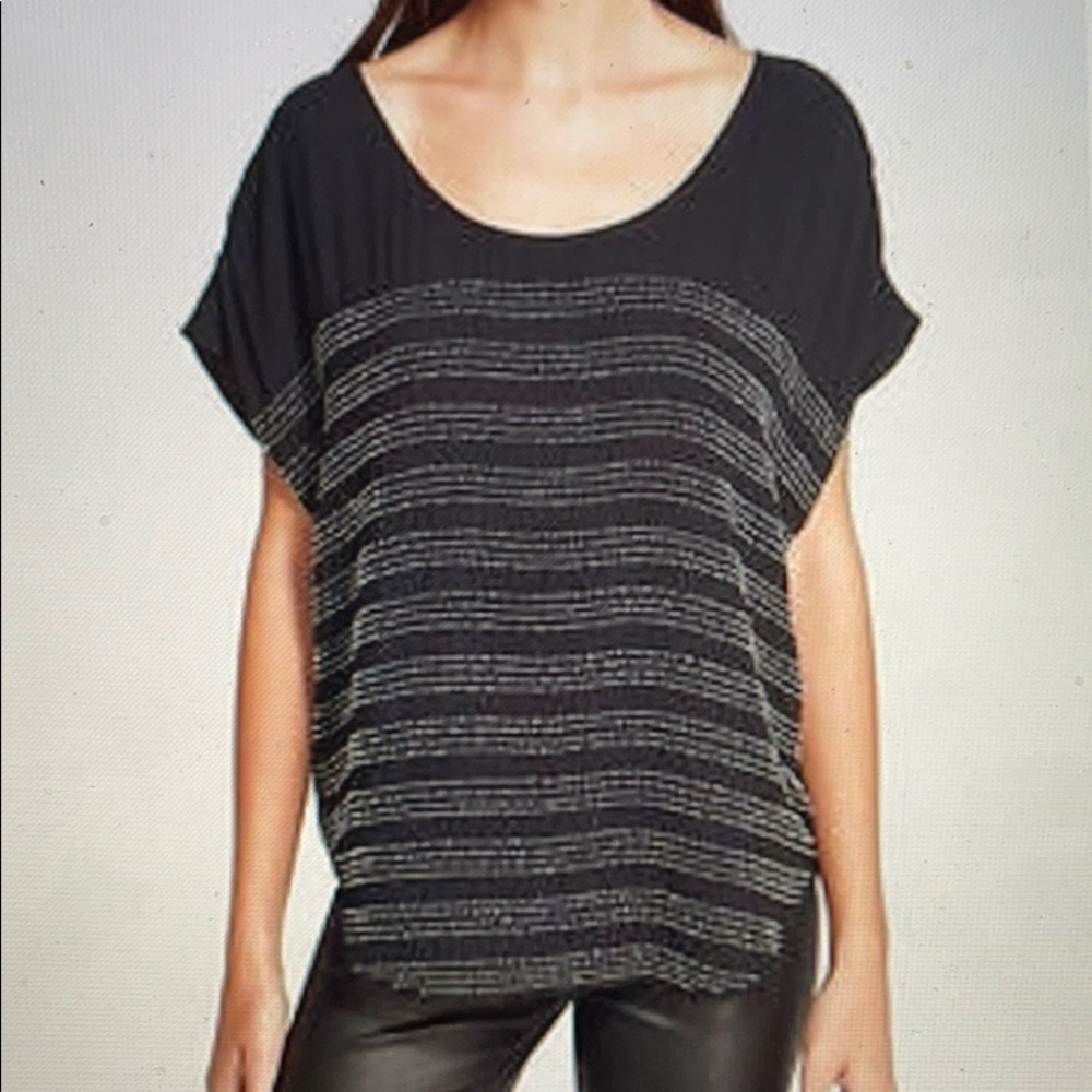 Joie black embellished beaded top